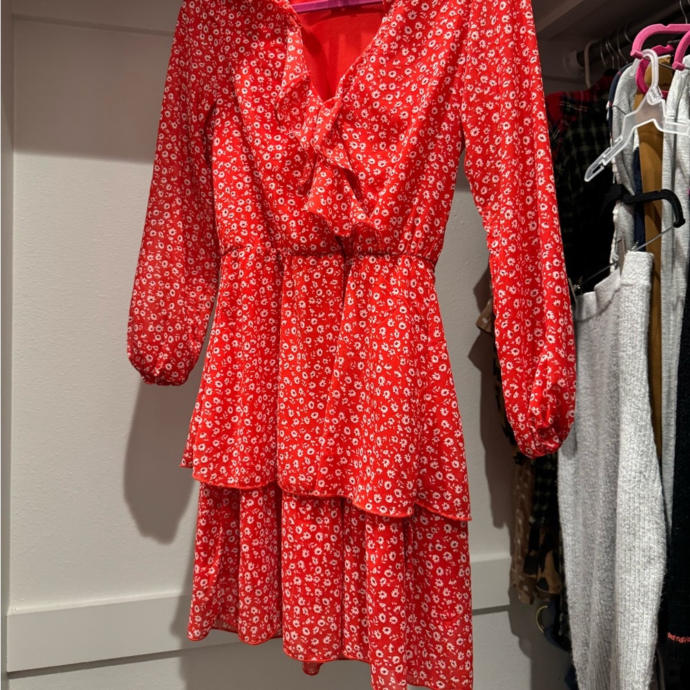 H & M mini red dress